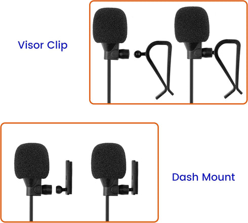 weishan Car Microphone 3.5mm, Car Radio Mic Replacement for Pioneer Kenwood Boss JVC Sony Jensen Alpine Stereo Vehicle Head Unit Enabled Audio GPS...