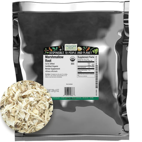 Frontier Co-op Organic Marshmallow Root, 8-Ounce Bulk, Wellness Recipes, Beverages, Skin Care, Gluten Free, Kosher...