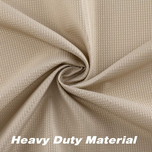 Valea Home Waffle Woven Textured Valance Curtains for Bathroom Water Repellent Window Covering Short Curtain, Taupe, 60 x16 inches, 1 Panel...