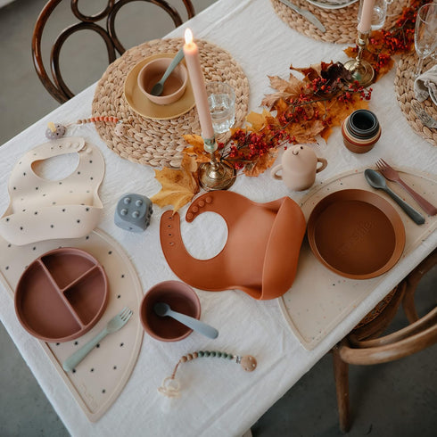 mushie Silicone Suction Bowl | BPA-Free Non-Slip Design (Cloudy Mauve)...