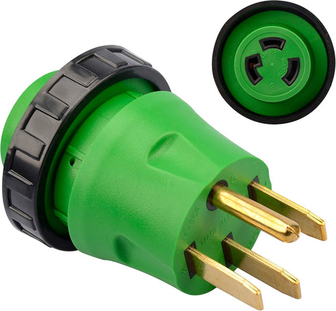 RVGUARD 50 Amp to 30 Amp RV Adapter Plug with Locking Connector, 14-50P to L5-30R...