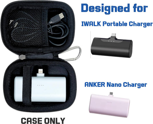 Carry Case Compatible with iWALK Portable Charger Power Bank,for Anker 621 Nano Mini Power Bank (Case Only)......