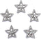 5 Pcs Star Shaped Sliver Rhinestone Crystal Sew on Buttons Embellishments for Crafts Clothing Decoration...