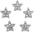 5 Pcs Star Shaped Sliver Rhinestone Crystal Sew on Buttons Embellishments for Crafts Clothing Decoration...