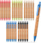 CHENGU 30 Pack Wheat Straw Pens Cork Recycled Ballpoint Retractable Pens with Comfortable Grip Black Ink Click Office Supplies Pens for School Jou...