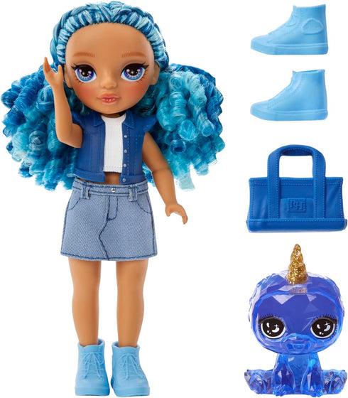 Rainbow High Littles – Sapphire Bradshaw, Blue 5.5" Posable Small Doll with Purse, Magical Pet Yeti, Girls Toy Gift, Kids Ages 4-12 Years...