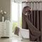 Waffle Weave Shower Curtain With Liner Sets - Modern shower curtain for Bathroom With Mesh Top Window - Premium Quality Fabric Snap S??ower Cur??a...