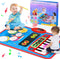 2-in-1 Musical Mat Toys for 1 2 3 4 5 Year Old, Piano Keyboard & Drum Set with 2 Drum Sticks, Early Educational Musical Learning Toys Birthday for...