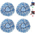 BonusLife 4-Pack Mop Head for O-Ceda RinseClea Spin Mop Refill 2-Tank System Only Easy Cleaning Microfiber Replacement...