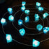 Natural Fluorite String Lights Raw Crystal Decorative Lights Healing Cluster Lit 20 LEDs 6.5ft with Remote Control, Hanging Ornaments Decor Batter...