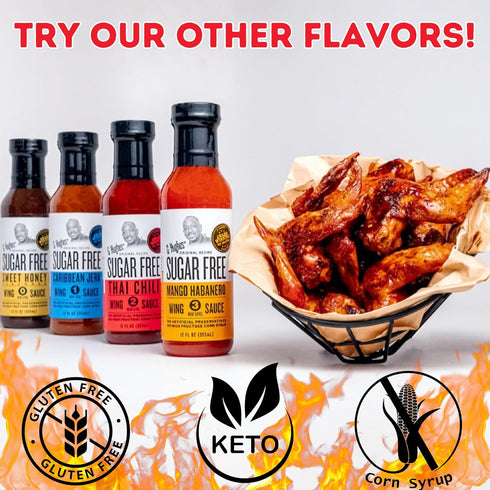 G Hughes Sugar Free, Thai Chili Wing Sauce - Sugar Free Sweet Chili Sauce, Gluten Free Chili Sauce, Thai Sweet Chili Sauce, Keto Sauces and Dressi...
