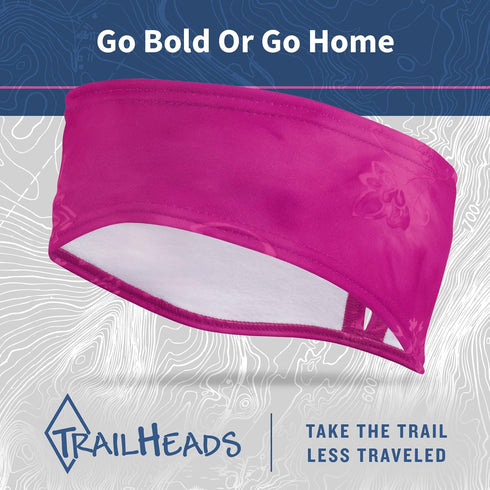 TrailHeads Print Headband | Ponytail Headband for Women | Ear Warmer for running and hiking - pink splash...
