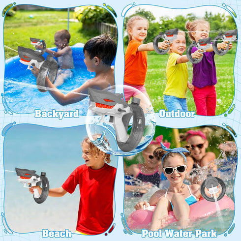 Electric Water Guns for Kids Ages 4-8: Powerful Electric Water Gun Automatic Squirt Gun Large Capacity Water Gun Long Range Water Gun Summer Outdo...