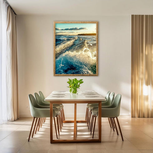 Posterizer 1 pcs-ocean waves-beautiful nature art work 1-Landscape & Nature Art-Coastal & Nautical Art-Decor for Home & Office- unframed wall art...