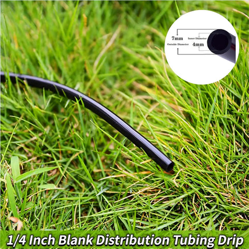 1/4 Drip Irrigation Tubing, 50FT 1/4 Irrigation Hose, Black Polyethylene 1/4 Inch Drip Irrigation Tubing With Drip Irrigation Fittings, DIY Garden...