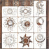 9 Pieces Large Mandala Sun and Moon Stencil Butterfly Flower Tree Paint Stencils for Crafts Reusable Templates Star Stencils for Painting Wood Wal...
