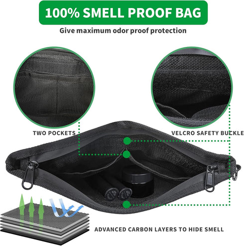 HOMEAL Smell Proof Bag,Smell Proof Pouch with Lock,Smell Proof Stash Box,Smell Proof Containers,Odor Proof Bag,Smell Proof Case,Odor Proof Pouch,N...