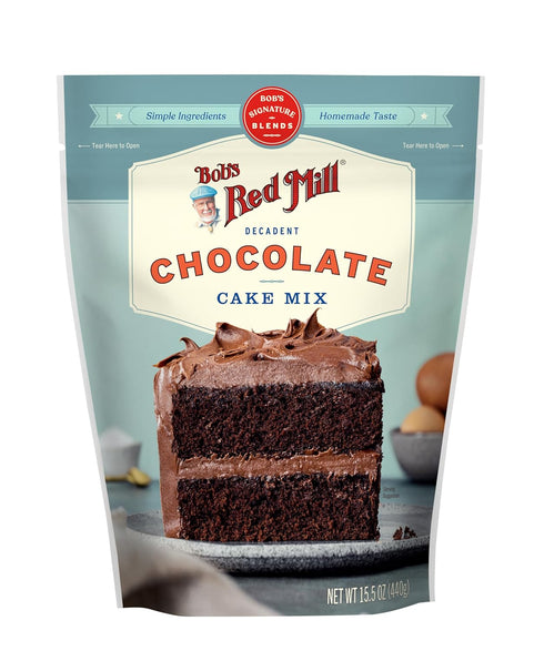 Bob's Red Mill Signature Decadent Chocolate Cake Mix - 15.5 oz Bag (Pack of 4), Simple Clean Ingredients, Homemade Taste, Non-GMO...