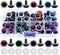 ARTCXC 1Box(64pcs) 16mm 8Colors Plastic Safety Eyes Glitter Craft Eyes with Washers for Doll Teddy Bear Puppet Toy Plush Animal and DIY Craft Maki...