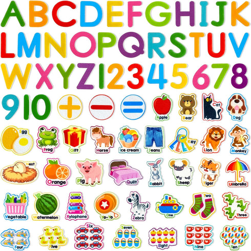 Felt Learning Letters,Learning Numbers,75 Felt Board Pieces for Felt Flannel Board,Alphabet ABC Learning for Toddlers for Kindergarten,Preschool,T...