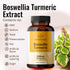 Boswellia Turmeric Capsules - Joint, Digestion & Brain Support Herbal Supplements w/Organic Herb Extract of Black Pepper | Vegan, Gluten Free, Non...