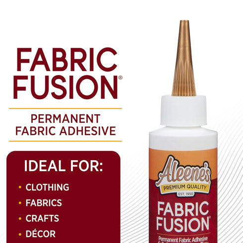 Aleene's Fusion Fabric Adhesive 2 fl oz 3-Pack, Washable Fabric Glue for Clothes, Denim, Leather, Patches, Polyester, Cotton, Fabrics, Dries Flexi...