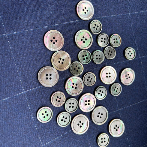 22 Pieces Natural Black Mother of Pearl Blazer and Suit Buttons Set 20mm 15mm Black MOP Buttons for Men Jacket Sport Coat Uniforms...
