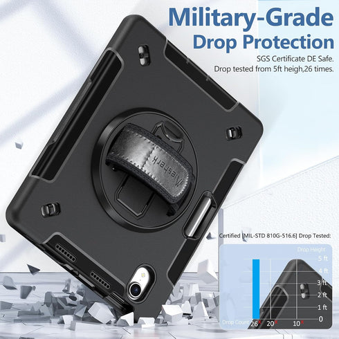 Miesherk Case for iPad Mini 6 8.3 Inch 2021, Military Grade Heavy Duty Shockproof Case for iPad Mini 6th Generation A2567 A2568 A2569 with Stand -...