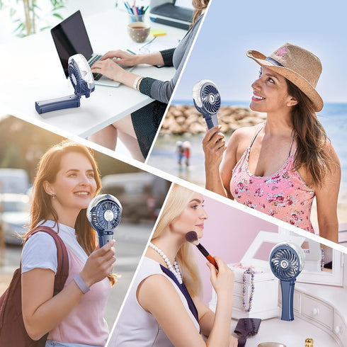 HandFan Upgraded Portable Handheld Misting Fan, Rechargeable Personal Mister Fan, Spray Water Mist Fans, Foldable Mini Cooling Hand Fans for Summe...