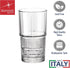 Bormioli Rocco Bartender Novecento Stackable 13.75 oz. Hi-Ball Drinking Glass for Mixed Cocktails, Clear, Set of 4...