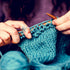 Syhood 6 Pieces Knitting Loop Crochet Ring Adjustable Knitting Loop Ring Peacock Open Finger Holder Thimble Metal Yarn Guide Finger Holder for Qui...
