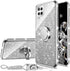nancheng for Samsung Galaxy A12 5G Case Cute Girls Women Glitter TPU Phone Cover with Diamond Ring Stand & Strap Lanyard Shockproof Protection Cas...