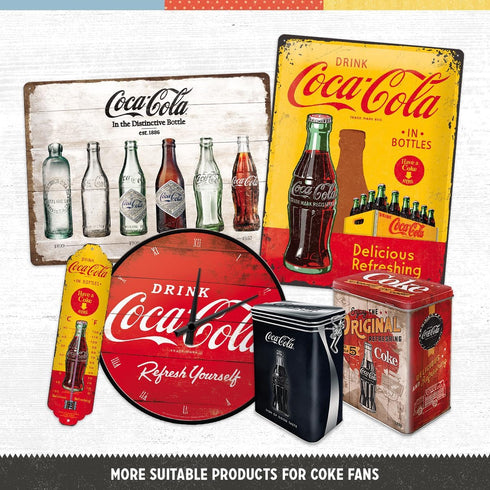 Nostalgic Art Coca-Cola Yellow Set of 9 Mini Fridge Magnets...
