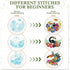 Dremisland 3 Sets Embroidery kit for Beginners Adults Embroidery Starter Kit with Hummingbird Flower Pattern Stamped Cross Stitch Kits DIY Embroid...