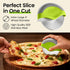 Kitchy Pizza Cutter Wheel with Protective Blade Cover, Ergonomic Pizza Slicer (Green)...