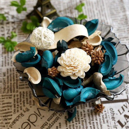 Qingbei Rina Summer Potpourri,Ocean Scent Potpourri Dried Flower,Blue Decorative Bowl Vase Filler, Home Fragrance Sachet, Beach Coastal Breeze Dec...