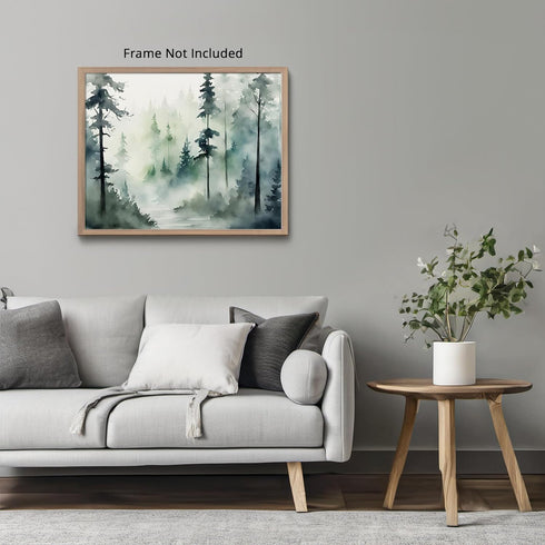Posterizer 1 pcs- mountains and trees beautiful landscape nature 9-Landscape & Nature Art-Floral Botanical Art- Decor for Home & Office- unframed ...