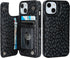HAOPINSH for iPhone 13/14 Wallet Case with Card Holder, Black Leopard Cheetah Pattern Back Flip Case PU Leather Kickstand Card Slots Case for Wome...