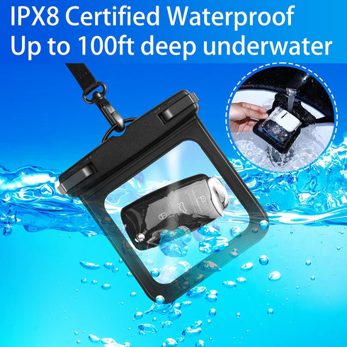 Xuniea 2 Pack Waterproof Car Key Fob Case Floating Keys Holder Pouch Holder Waterproof Small Waterproof Pouch for ID Badge Credit Card License Wat...