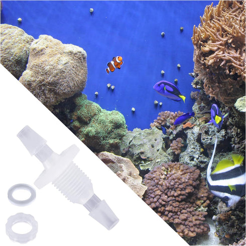 10 Packs 3/16 Thru-Bulk Bulkhead Plastic Hose Barb Fittings Plastic Hose Barb Fittings 3/16" Pipe Connector Fittings for Aquarium Fish Tank Garden...