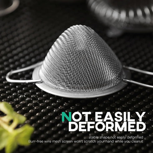 Homestia 2 Piece 3.3" Fine Mesh Strainer for Kitchen, 304 Stainless Steel Cocktail Sieve Sifters for Food, Liquid Strainer for Drinks, Tea, Coffee...