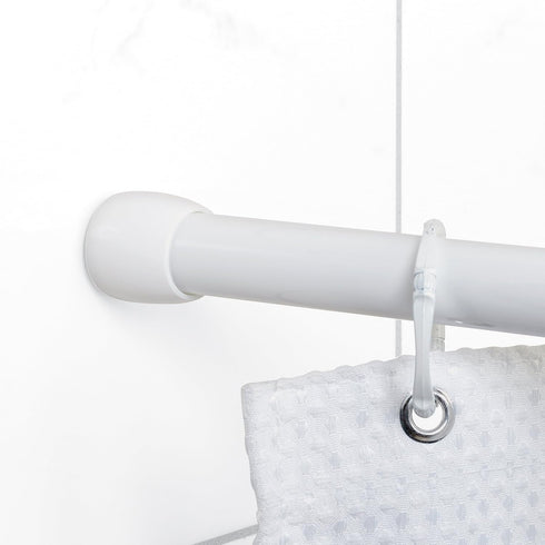 Zenna Home Rustproof Adjustable Tension Shower Curtain Rod for Small Tubs and Showers, 30 to 43 Inches, Stall Sized Shower Rod, No Drilling, Alumi...