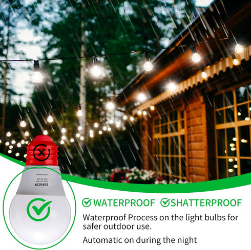 A15 Small Dusk to Dawn Light Bulbs Outdoor, 40W Equivalent, Warm White 3000K, Replacement LED Bulb for String Lights, Porch, Patio, Garden, Auto O...