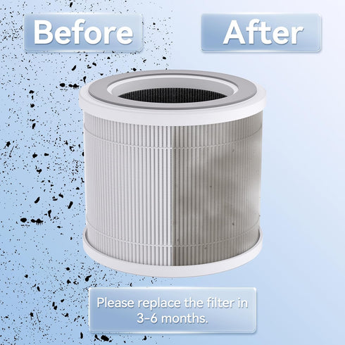 FULMINARE PU-P07 Air Purifiers Replacement, H13 HEPA Air purifiers for Bedroom,Pets, Office, Portable Small Air Filters Quiet Air Cleaner Filterin...
