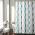Lush Decor Mid Century Geo Shower Curtain, 72" x 72", Blue & Gray...