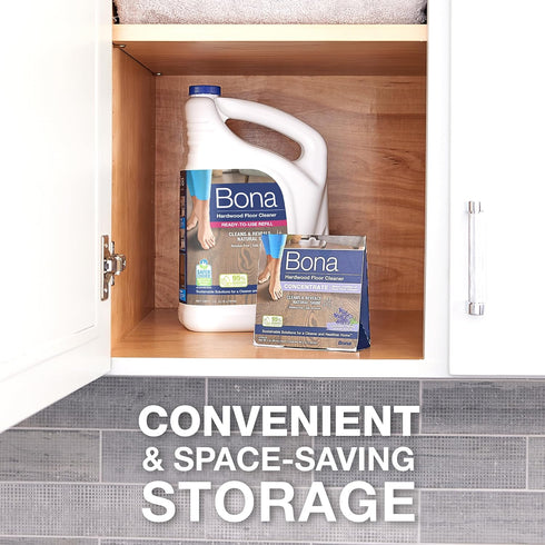 Bona Hardwood Floor Cleaner Concentrate, Lavender Thyme Scent, 1 fl oz, Pack of 4 (Makes 128 fl oz) - Residue-Free Floor Cleaning Concentrate Spra...