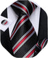 DiBanGu Mens Stripe Plaid Tie Set Floral Necktie Pocket Square Cufflinks Set Party Wedding Business...