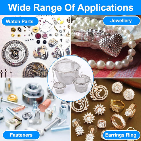 AIERSA 3Pcs Ultrasonic Cleaner Baskets for Small Parts,Ultrasonic Baskets Mesh,Ultrasonic Parts Cleaner,Ultrasonic Basket for Diamond Ring Jewelry...