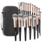 Makeup Brushes with Case, MAANGE 18 Pcs Professional Makeup Brush Set Premium Synthetic Face Kabuki Brush Kit Foundation Blush Powder Eyeshadow Br...