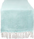 DII Woven Basics Collection 100% Cotton Knit Table Runner, 15x72, Aqua...